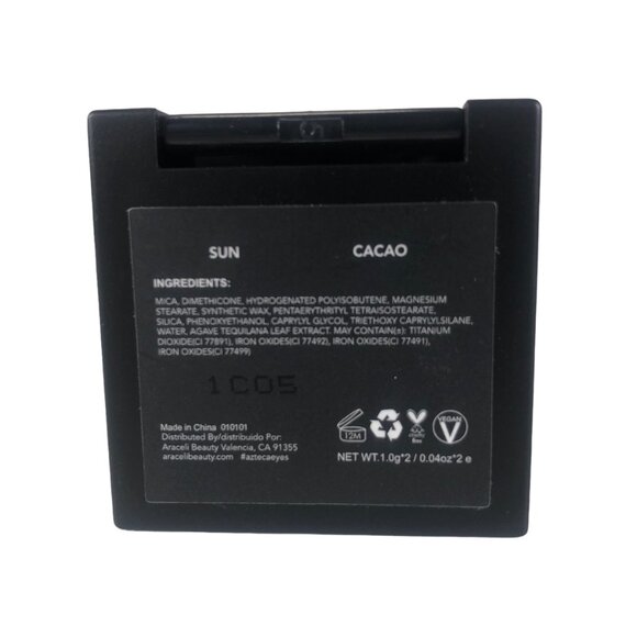 Araceli Beauty Azteca Duo Eyes Shadow in Sun & Cacao Neutral Travel Size 0.04oz - Picture 4 of 5